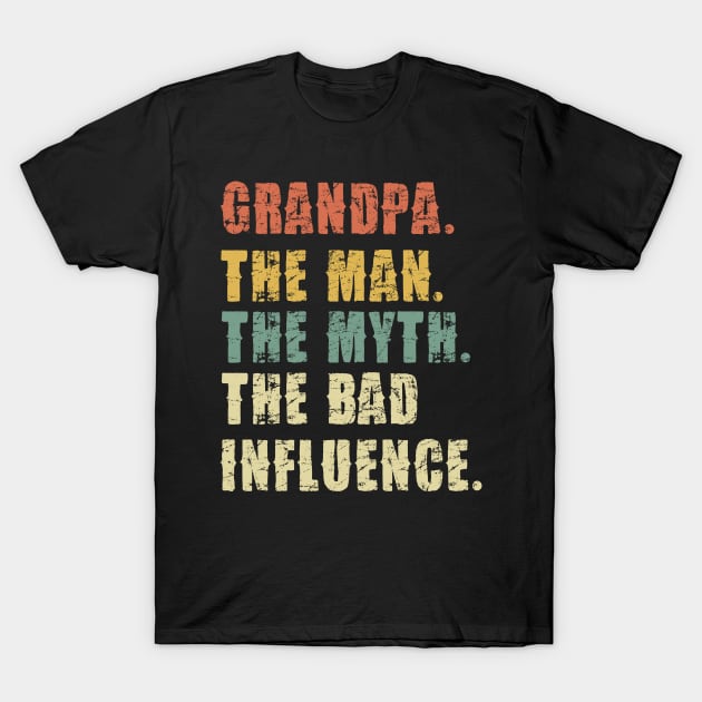 grandpa, The Man, The Myth, The Legend - Funny T-Shirt by Pannolinno